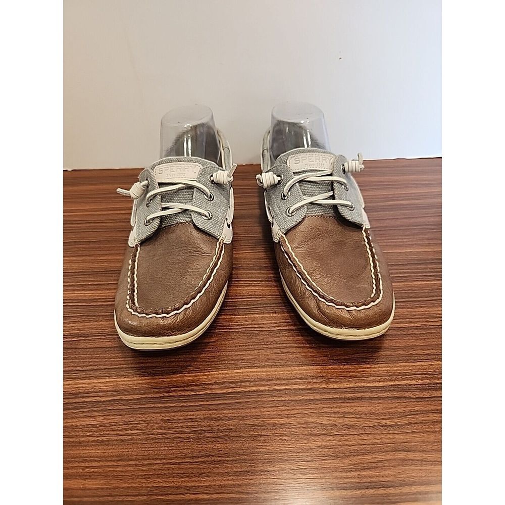 Sperry STS97722  Boat Dock Side Slip On Shoe Grey Brown Cream Mens 9 Woman's‎ 11
